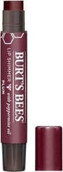 Burt's Bees Lip Shimmer Plum, Moisturising Lip Shimmer with Peppermint Oil, 100% Natural Origin, 2.55g