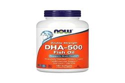 Now Foods DHA-500 Double Force 180 Capsules molles Huile de Poisson EPA Vitamine E