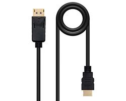 Velocraze Converter, DisplayPort naar HDMI, 3 m, zwarte kabel, ondersteunt audio en video, ideaal voor het aansluiten van apparaten.