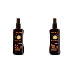 Calypso Deep Tanning Monoi Tahiti Oil Spray with SPF30, 200 ml, CALT30MON (Pack of 2)