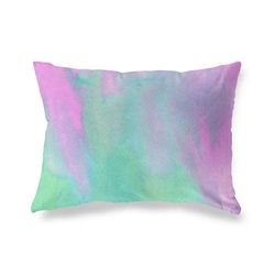 BonaMaison Aquarel Thema Decoratieve Kussensloop, Kussenhoezen Bank, Decoratieve Kussenhoesjes, Kussensloop; Sofa, Slaapkamer, Kantoor, Auto 35x50 Cm - Ontworpen en vervaardigd in Turkije