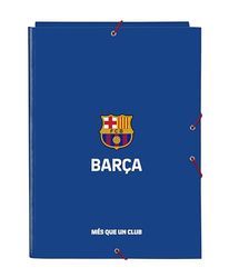 F.C. Barcellona 2ª attrezzatura, cartella a fogli con 3 fogli, ideale per bambini di diverse età, comoda e versatile, qualità e resistenza, 26 x 36,5 cm, colore blu e bordeaux, blu/granata, Estándar,