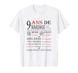 Earthenware Wedding Anniversary Gift 9 Years of Wedding T-Shirt