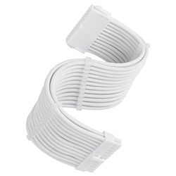 Silverstone SST-PP07E-MBW-V2 - superflexible Netzteil-Verlängerungskabel, 1 x 24pin ATX, Weiss