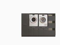 Stella Trading LAUNDREEZY 2x Armoire, armoire à linge et armoire multi-usage, anthracite - Armoire pour machine à laver avec beaucoup d'espace de rangement - 235 x 162 x 67,5 cm (L/H/P)