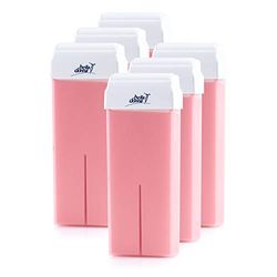 Bella Donna "Blush Pink" Smooth Roll-On Warm Wax Cartridges for Hair Removal, 6 x 100ml -Gentle on Sensitive Skin