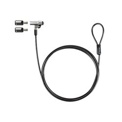 Câble de sécurité 2,5 x 6 mm avec clé pour Ordinateur Portable, idéal pour protéger Les appareils dans Les environnements publics et éviter Le vol.