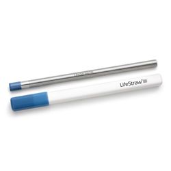 LifeStraw Sip – Paille Filtrante Réutilisable en Acier Inoxydable avec Étui, Élimine les Microplastiques, Bactéries et Parasites pour Voyage et Utilisation Quotidienne, Stormy Blue