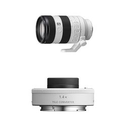 Sony SEL70200G2 + SEL-14TC: Teleobiettivo Zoom Serie G, 70-200 mm F4, 3:1, Ottico, E/FE Montatura, Materiali di Alta Qualità, Costruzione Intuitiva