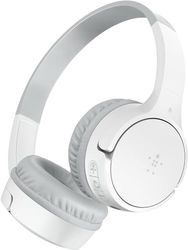 Belkin AUD002btWH SoundForm Mini draadloze on-ear koptelefoon met ingebouwde microfoon voor kinderen, voor online onderwijs, school en op reis, compatibel met iPhone, iPad, Galaxy,eén maat, Wit