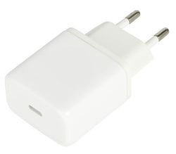 Electraline 70065 USB-C Power Delivery PD20W, adapter met 1 USB-aansluiting type C PD2, EU-stekker