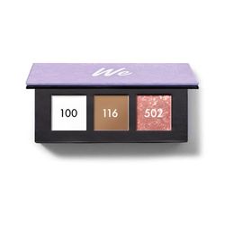 We Make-Up As Mini palette - Blue Eyes (100,116,502) - 3 fards à paupières ultra pigmentés longue durée, blanc, pêche douce, avec miroir