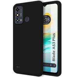 Tumundosmartphone Custodia in silicone liquido ultra morbido per Zte Blade A53 Plus colore nero