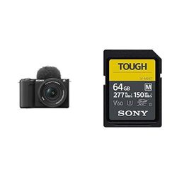Sony ZV-E10 II K Vlog camera APSC con lente intercambiabile 16-50mm II f/3.5-5.6 Power Zoom memoria SD-XC 64GB Serie M Tough