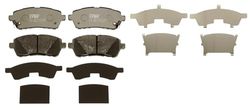 TRW GDB3437 Conjunto de 4 pastilhas de travão para Ford Fiesta VI (CB1, CCN) 2008 - eixo dianteiro e outros veículos