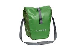 VAUDE Aqua Front –Alforjas delanteras para bicicleta, Juego de 2 bolsas adaptables a la carga e impermeables , Verde (Verde), 28 L (2 X 14 L)