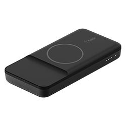 Belkin batería externa inalámbrica magnética 10K (con MagSafe para la serie iPhone 15, 14, 13, 12, carga inalámbrica de 7,5 W y puerto USB-C PD de entrada/salida de 18 W, cable USB-C a USB-C incluido)