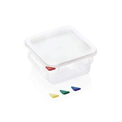 WAS 8640 020 Boîte de conservation en polycarbonate de qualité supérieure 18 cm de longueur, 18 cm de largeur, 10 cm de hauteur, 2 l