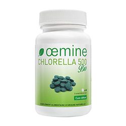 Oemine Chlorella Bio 500g 60 Comprimés - Chlorelle Complément Alimentaire d'Origine Naturelle (20 jours) - Algues Pures, Vitalité & Détox - Source de Vitamines et Protéines Essentielles