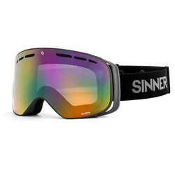 SINNER Olympia-Matte Dark Grey-Double Full Red Mirror Vent-Cat. S3 Lunettes de soleil unisexe pour adultes Multicolore Taille unique
