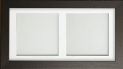 Frame Company Watson Multi Aperture Range Black Photo Picture Frame, 20x10 for 8x8 (x2) *Choice of Sizes* Fitted with Real Glass