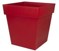 EDA - Toscana fyrkantig blomkruka 50 cm - volym 87 l - 49,5 x 49,5 x 52,5 cm - rubinröd