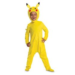 Pikachu kostuum romper, officiële Pokemon peuter outfit en hoofddeksel, maat (3T-4T)