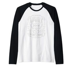 18 Anni Compleanno Aprile 2006 Uomo Donna Aprile 2006 Maglia con Maniche Raglan