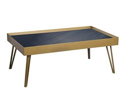 Hometrends4You Tom 3 Salontafel, Zwart/Goud