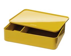 HAN Allison SMART-ORGANIZER 1110-45 - Cassettiera impilabile, per ufficio, scrivania, bagno, cucina, piedini in gomma per mobili, 110-45, colore: Giallo