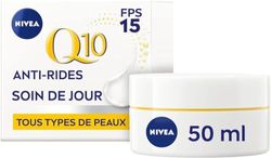 NIVEA Q10 Power Anti-Wrinkle Day Cream hårdhet FPS15 (1 x 50 ml), anti-aging-kräm berikad med Q10 och med 10 x mer kreatin, fuktkräm, ansiktsvård för kvinnor