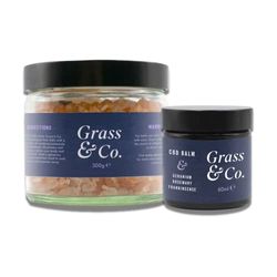 Grass & Co Rest Balm and Himalayan Luxury Bath Salts