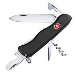 Victorinox Taschenmesser Picknicker Gross (11 Funktionen, Feststellklinge, Korkenzieher, Schraubendreher) schwarz