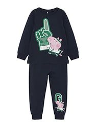 NAME IT Baby pojkar NMMNOTELLO PEPPAPIG NIGHTSET PEP pyjamas, mörk safir, 86