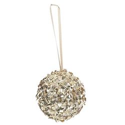 Christmas Ball 80mm Gold Glitter