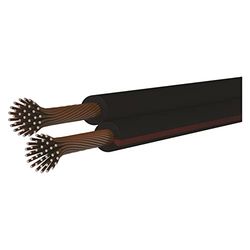 EMOS S8273 Cobre 2 x 0,75 mm², 100 metros de cabo duplo de CCA para baixa tensão, cor preta com marcação de polaridade, 2 x 0,75 mm2, conjunto peças