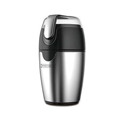 ROYALTY LINE, Macinacaffè Elettrico 200W RLCGE2004 in Acciaio Inox, Serbatoio Trasparente da 50g, Sistema di Sicurezza, Ideale per Caffè, Erbe e Noci, Facile Pulizia