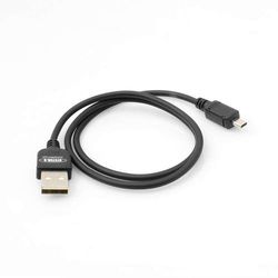 System-S mini USB-kabel datakabel laddkabel 5-stifts 30 cm (USB-A till USB Mini-B)