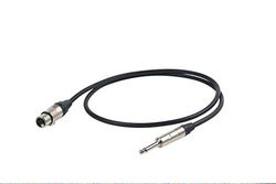 Proel ESO250LU3 Esoteric audiokabel (6,3mm mono-jack op XLR 3-polige aansluiting, neutrale stekker, 3m, NP2X-HPC250-NC3FXX) zwart