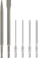 Bosch Accessories 6 Pièces Jeu de Forets et Burins SDS Plus-5 (pour Béton et Maçonnerie, Accessoires Marteau Burineur) - Amazon Edition