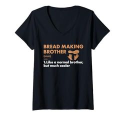 Donna Baker Brother Definizione Pane Making Maglietta con Collo a V