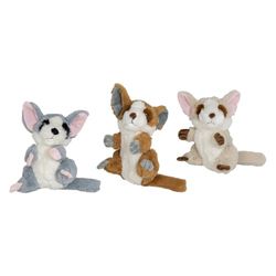 JACK AND VANILLA, Jouet en Peluche Doux pour Chien et Chat, Design Fennec, stimule Le Jeu et l'activité, résistant et Non Toxique, Lavable en Machine, 24 cm, Couleur Velours