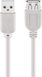 Goobay 50962 USB 2.0 Hi-Speed Extension Cable, Grey, 5m Length