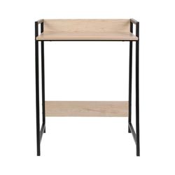 HOME DECO FACTORY HD6637 Gemini Nero Mobile/Scrivania Lavail Home Office Telelavoro, Acciaio Inossidabile, 64x42x84 cm