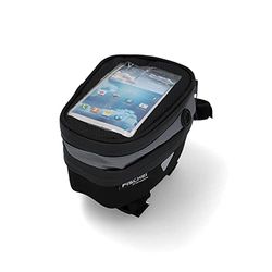 Fischer Oberrohrtasche Premium mit Integrierter Smartphonetasche und Touchscreen-schutzfolie bolso para tubo superior, unissexo para adulto, preto, tamanho único