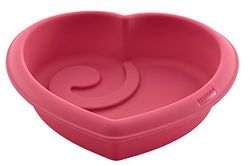 Lurch FlexiForm Moule à gâteau en Silicone Cœur pour créations particulière Back, Dimensions intérieures 19 x 18 cm, Cotton Candy, 19 x 19 x 6 cm