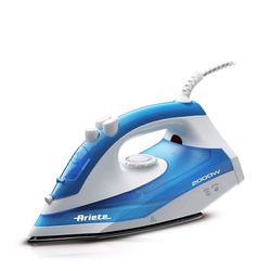 Ariete 6234 Steam Iron Strijkijzer met Teflon-zool, stoomstoot 140 g/min, tank 250 ml, 2000 W, wit en blauw