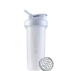 BlenderBottle Classic V2 Shaker Bottle with Stainless Steel Ball, For Protein Shakes, Dishwasher Safe, 830ml, White