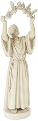 Design Toscano EU34267 Statue de Jardin des Colombes de la Paix de Saint François Bronzage 16,5 x 19 x 63,5 cm