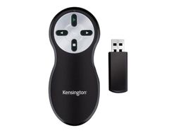 Kensington Presenter, trådlös, laserfri, 20 m räckvidd, kompatibel med Window & macOS, K33373EU, svart